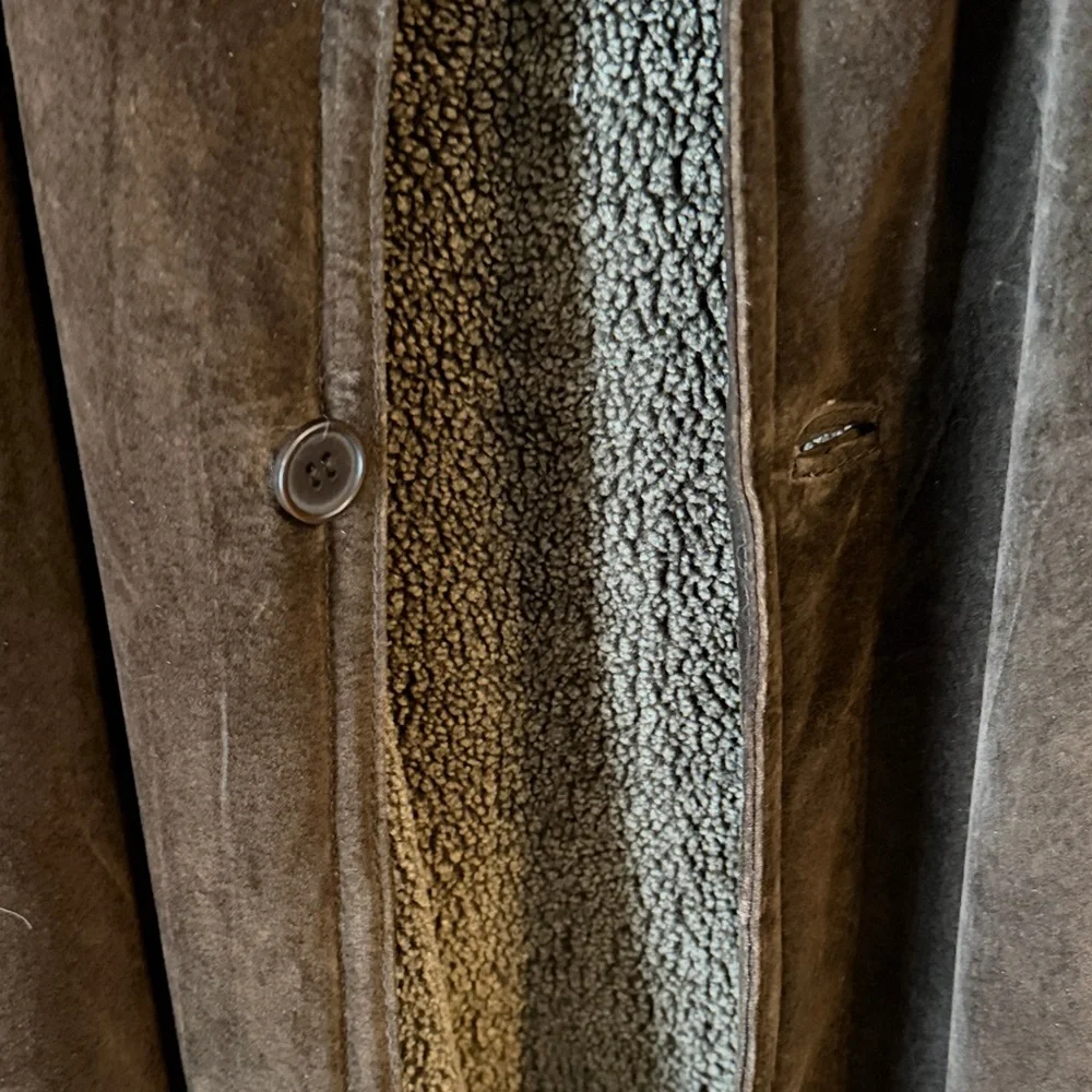 Pacific Trail Mens 2XT Chocolate Brown 100% Leather/suede Coat w/ Sherpa Lining - Picture 13 of 13